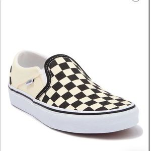 NWOB - Tags attached! Vans Asher Womens checkered slip on